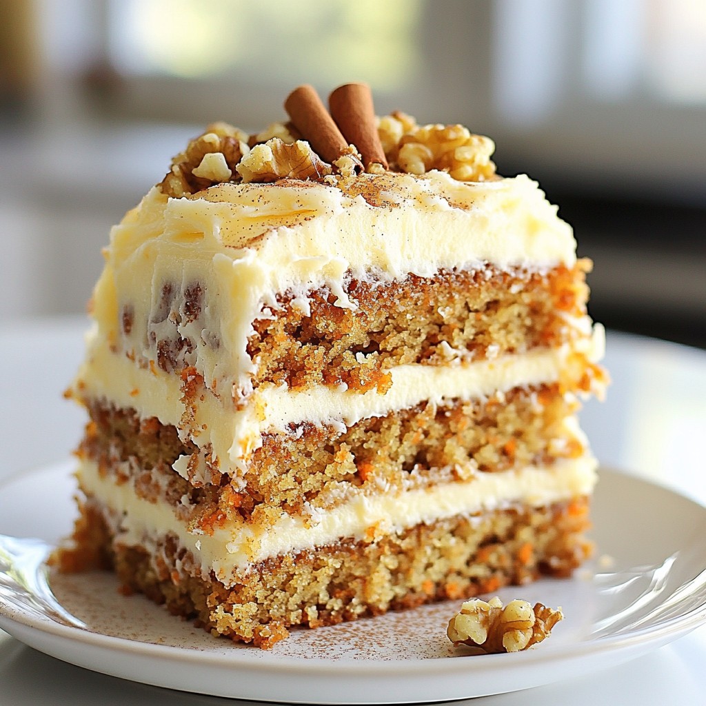 Moist Carrot Cake with Cream Cheese Frosting Delight