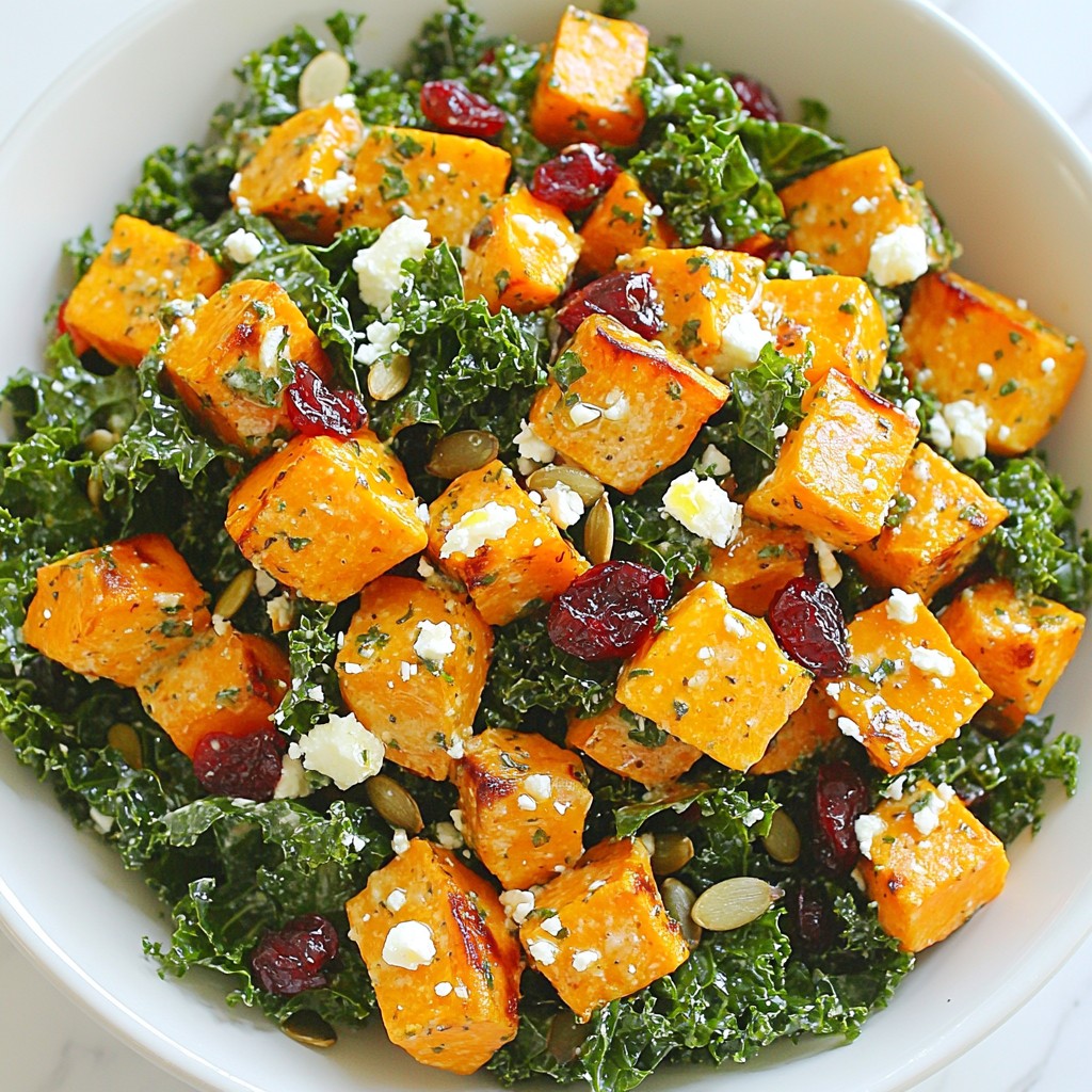 Roasted Sweet Potato Kale Salad Fresh and Wholesome Dish