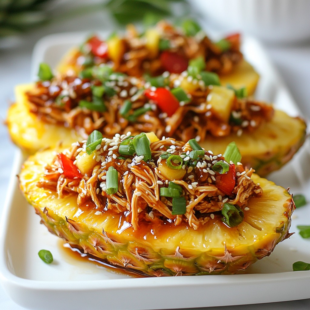 Teriyaki Chicken Pineapple Boats Flavorful Easy Meal