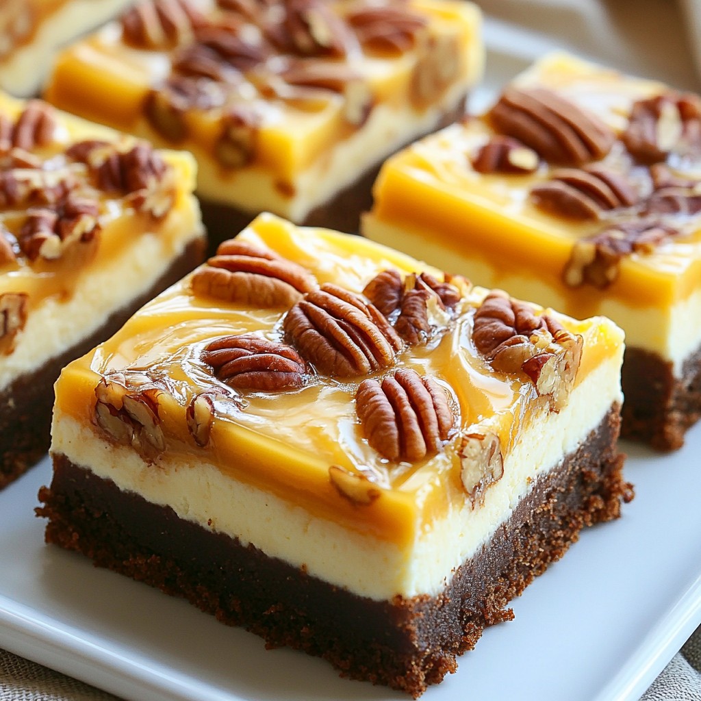 Caramel Pecan Cheesecake Bars Delightful Dessert Recipe