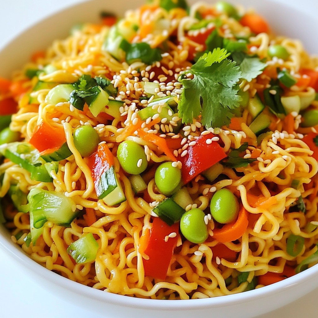 Savory Sesame Ginger Ramen Noodle Salad Recipe