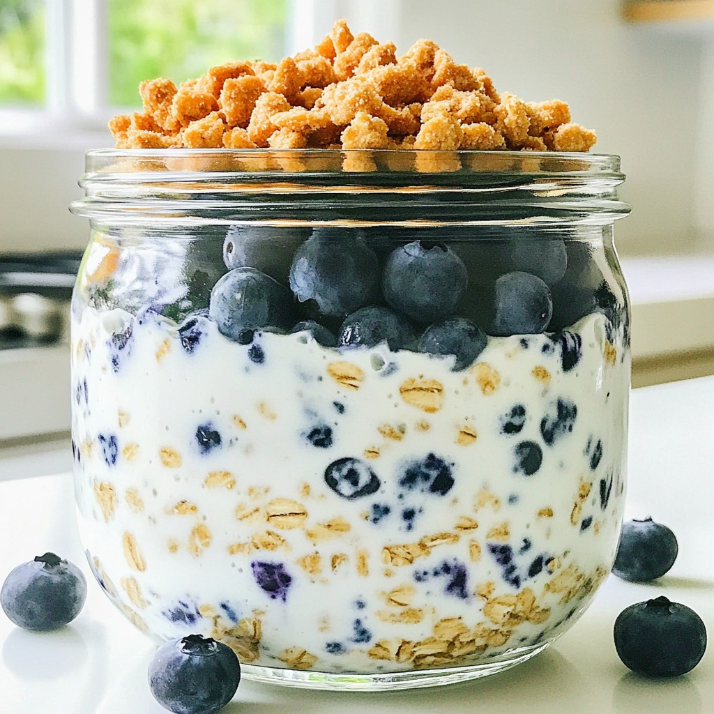 Blueberry Cheesecake Overnight Oats Simple and Delicious