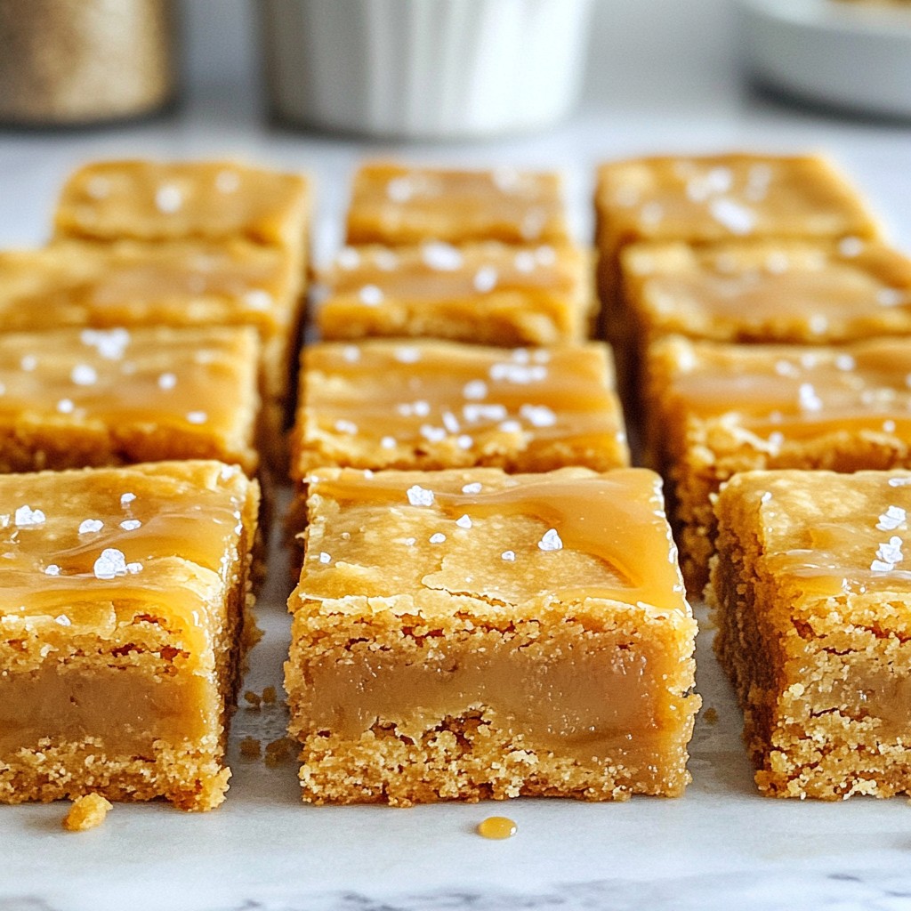 Chewy Sweet Salted Caramel Blondies Delightful Treat