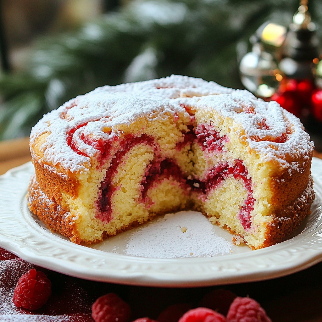 Fluffy Dessert Raspberry Swirl Coffee Cake Delight