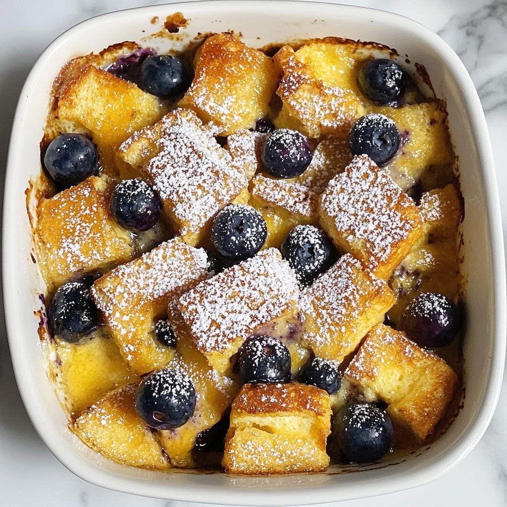 Blueberry Cheesecake French Toast Casserole Delight