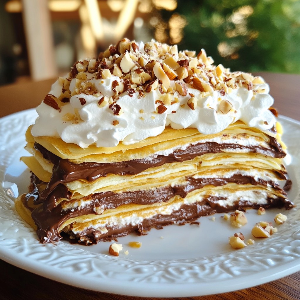 Chocolate Hazelnut Crepe Cake Delightful and Simple