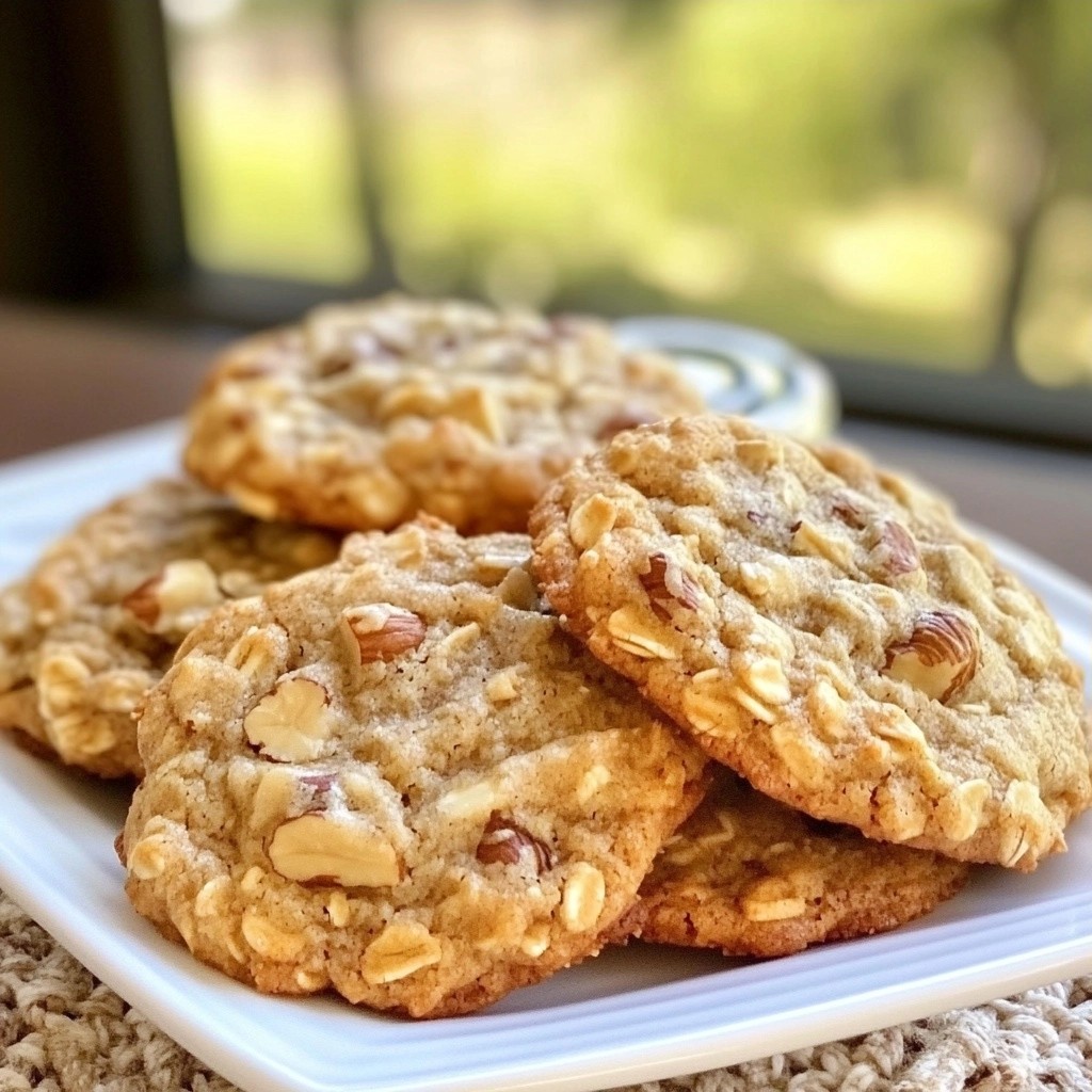 Chewy Dessert Maple Pecan Oat Cookies Recipe
