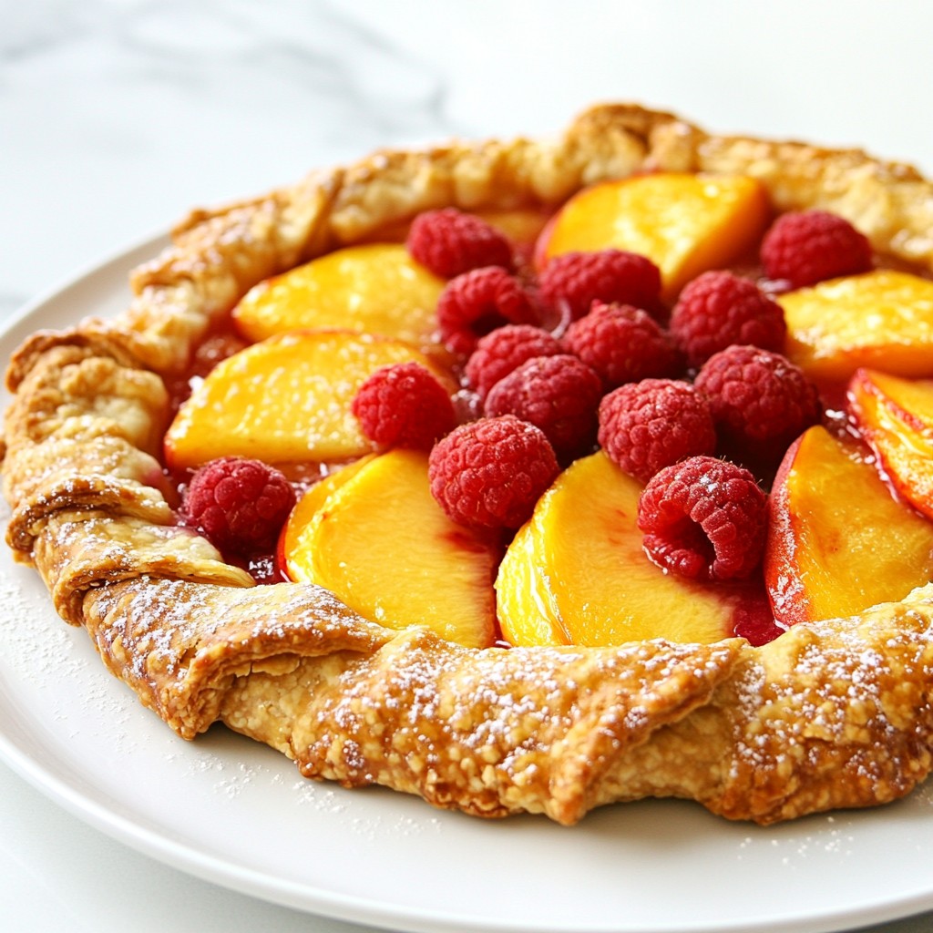 Classic Baking Peach Raspberry Galette Delightful Recipe