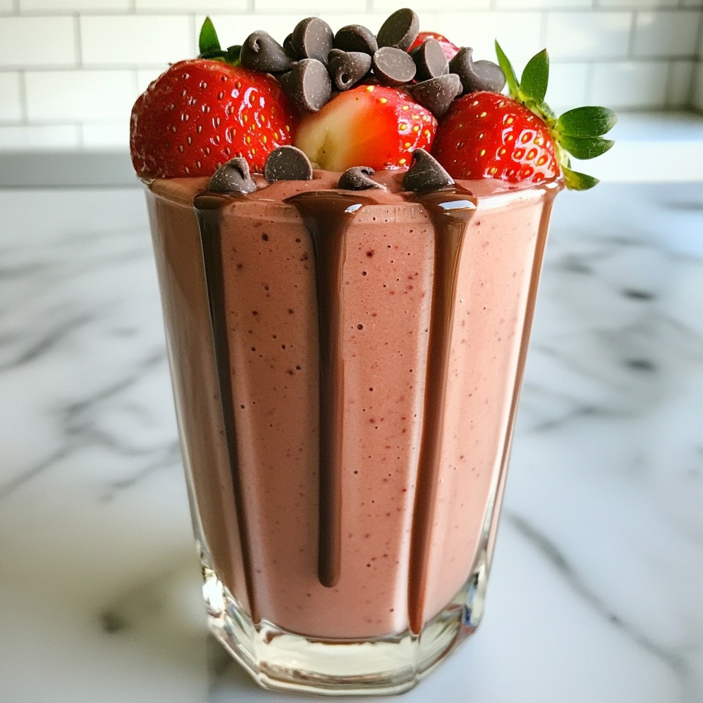 Chocolate Covered Strawberry Smoothie Tasty Delight