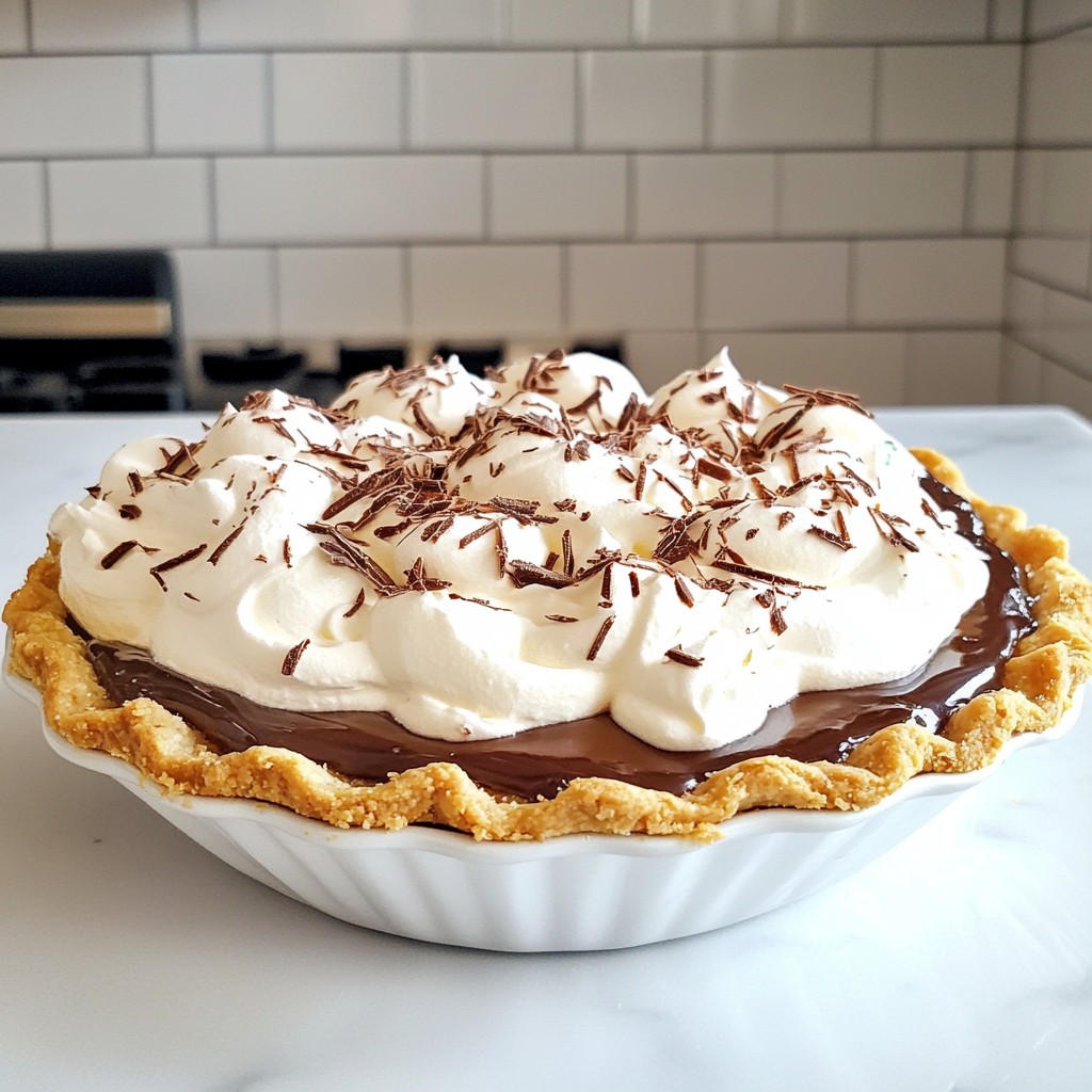 Classic Baking Chocolate Cream Pie Delightful Treat