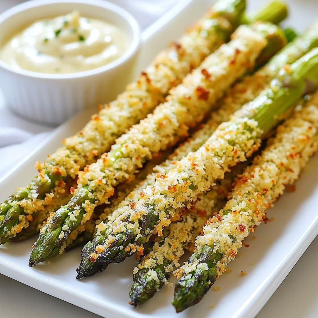 Parmesan Crusted Asparagus Fries Tasty and Simple Recipe