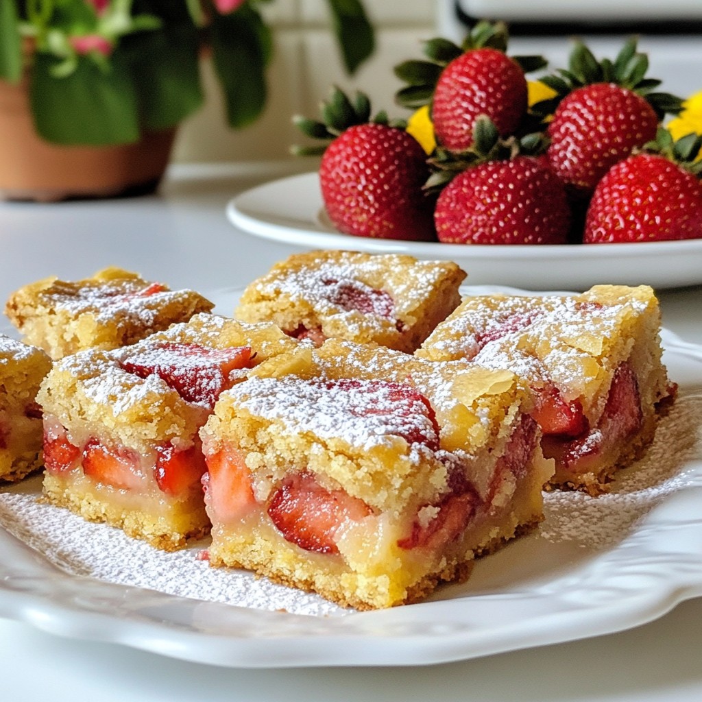 Strawberry Lemon Blondies Tasty and Simple Treat