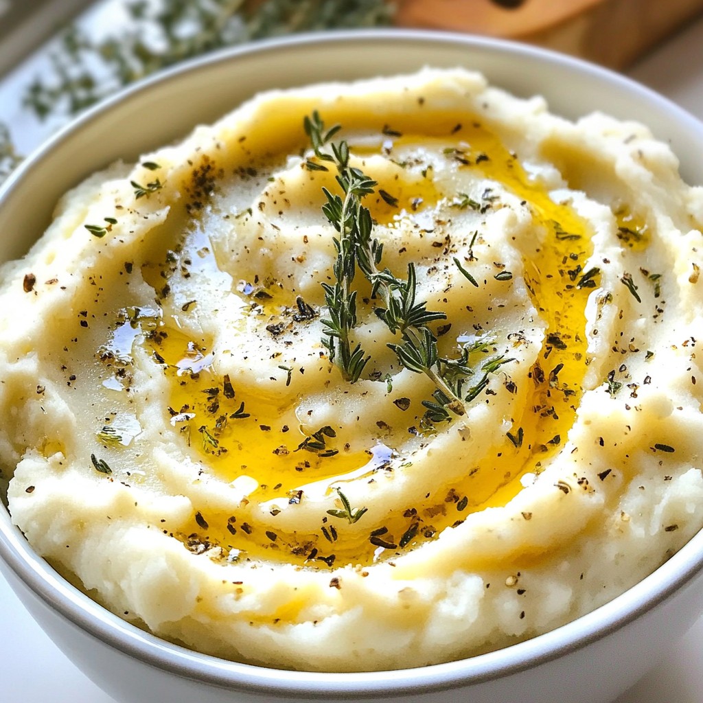 Buttery Herb Mashed Cauliflower Creamy Side Dish