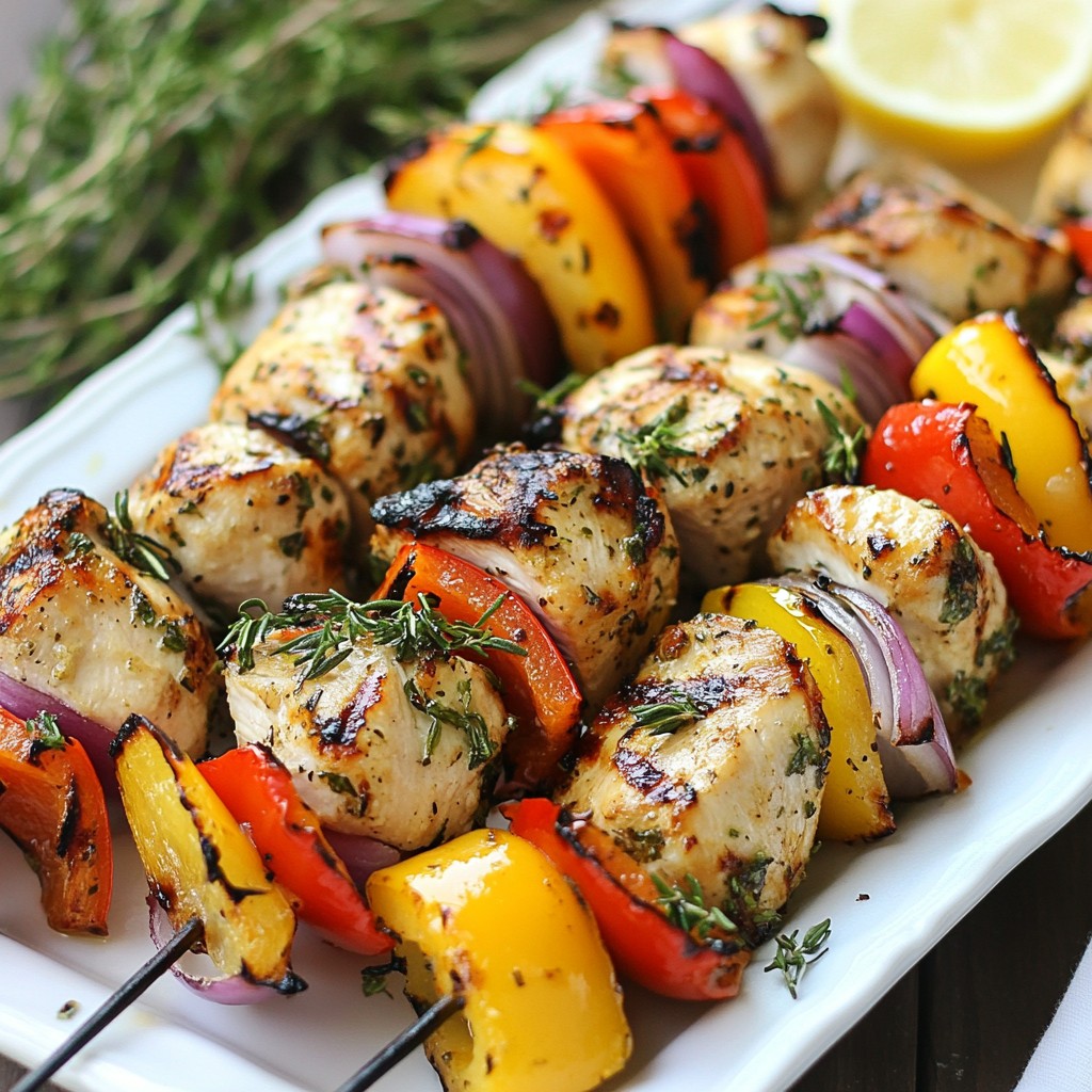 Lemon Herb Grilled Chicken Kabobs Flavorful and Juicy