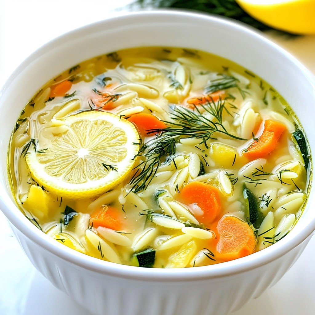 Greek Lemon Orzo Soup Flavorful and Nourishing Recipe