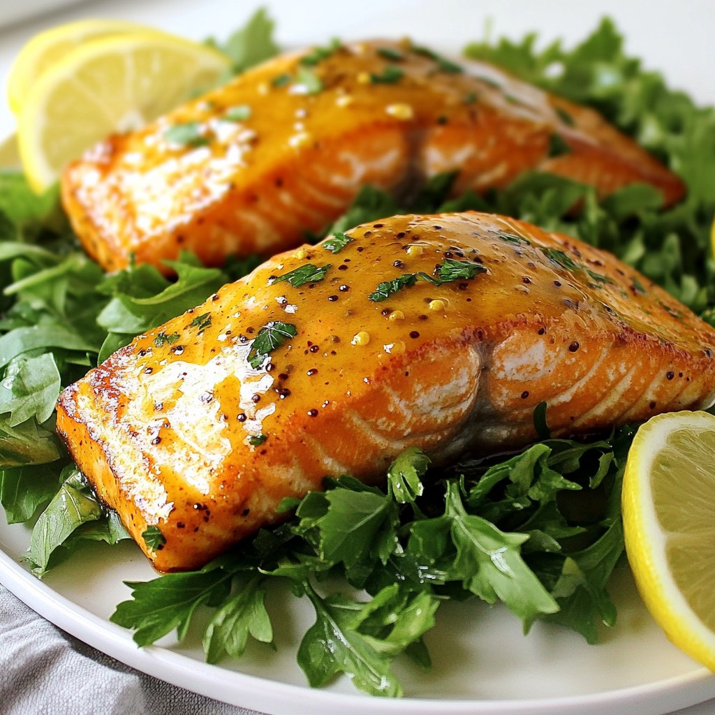 Honey Mustard Glazed Salmon Tasty and Simple Dish