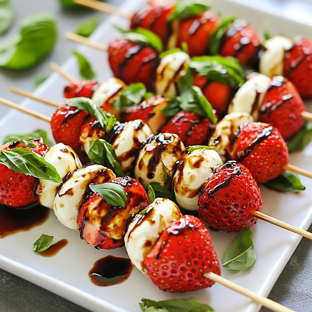 Balsamic Strawberry Caprese Skewers Fresh and Tasty
