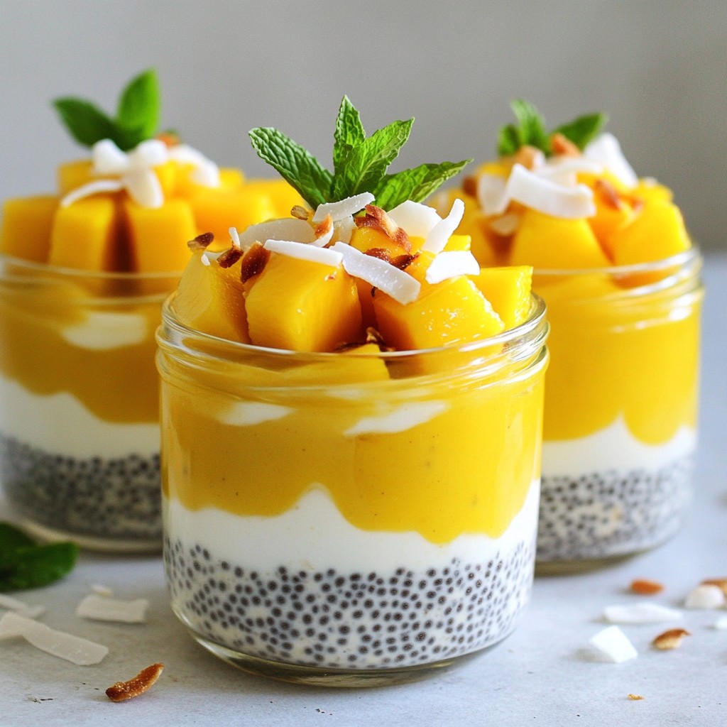 Thai Coconut Mango Chia Pudding Simple and Tasty