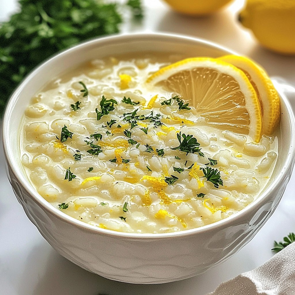 Greek Lemon Rice Soup Flavorful and Nourishing Recipe