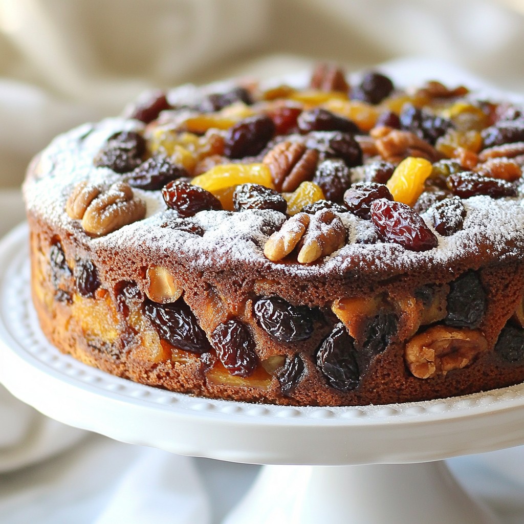 Old-Fashioned Dark Fruitcake Delicious and Rich Delight