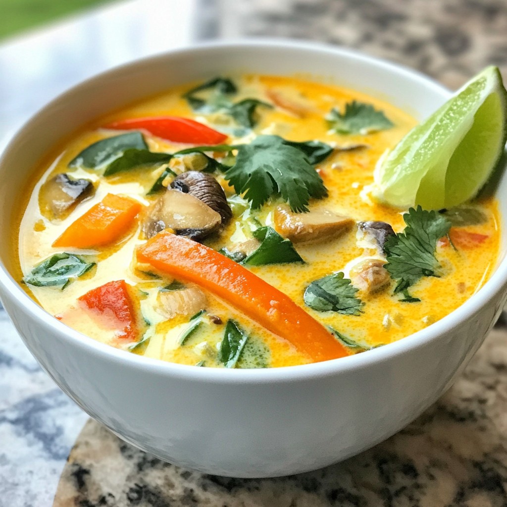Thai Coconut Curry Soup Flavorful and Simple Delight