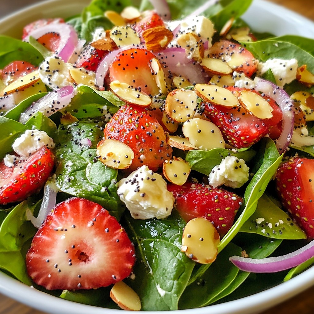 Strawberry Spinach Poppy Seed Salad Fresh and Tasty