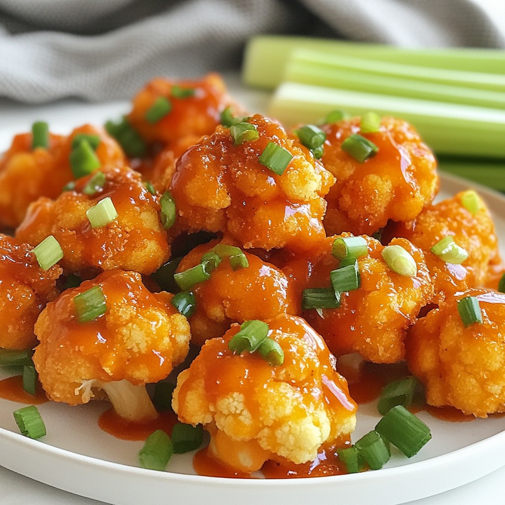 Buffalo Cauliflower Bites Crispy and Flavorful Snack
