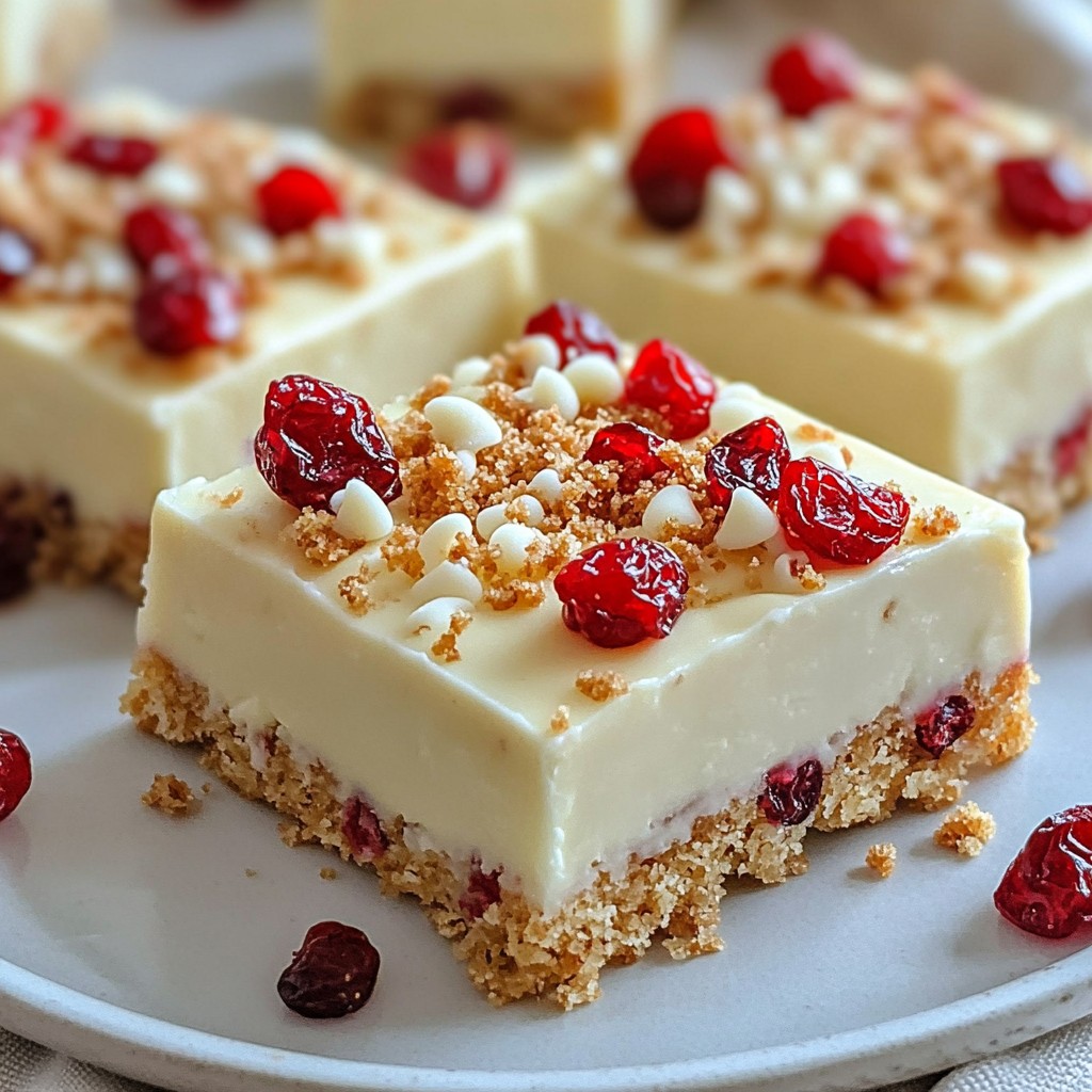 Cranberry Bliss Bars Delightful Holiday Treat Recipe