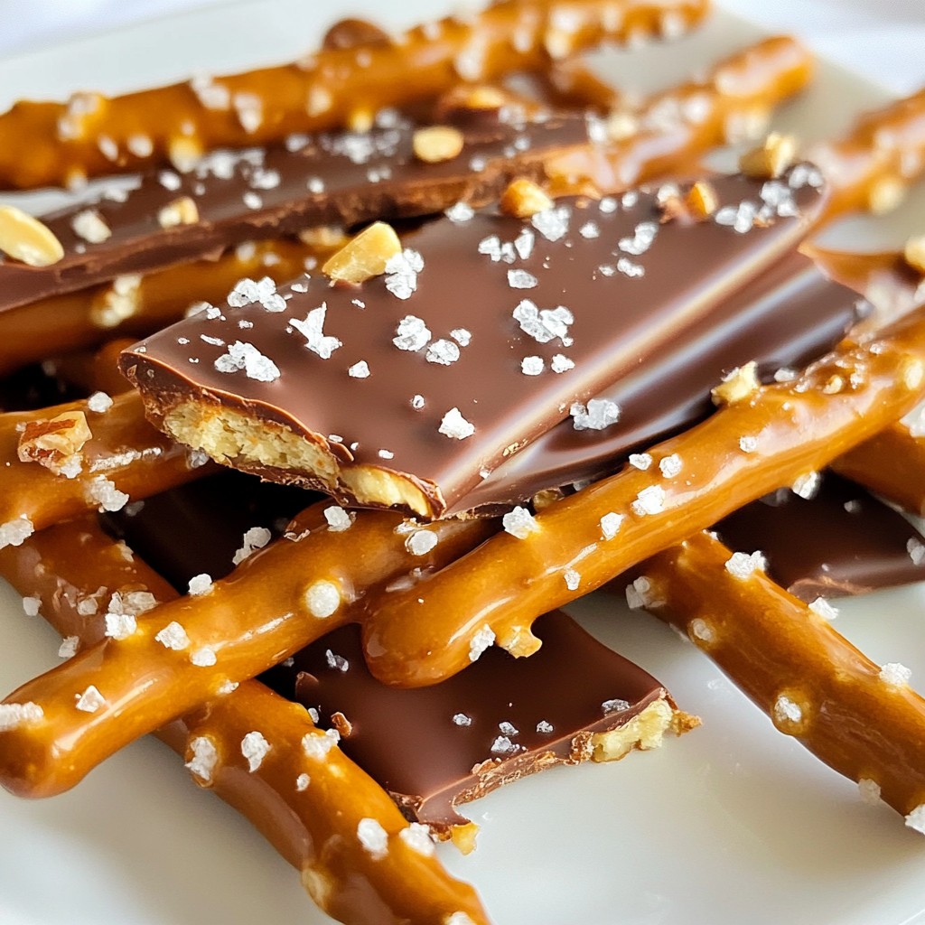 Chocolate Caramel Pretzel Bark Sweet Snack Delight