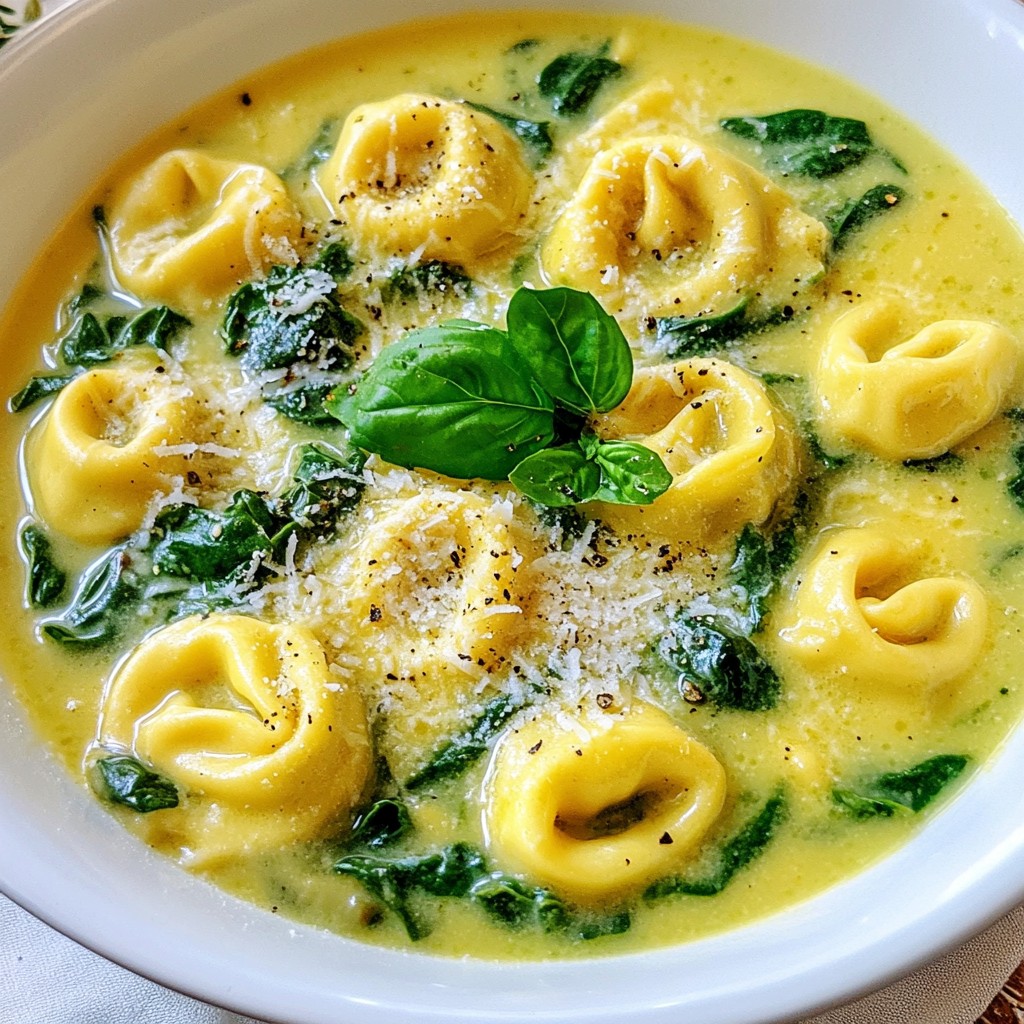Creamy Spinach Tortellini Soup Rich and Simple Recipe