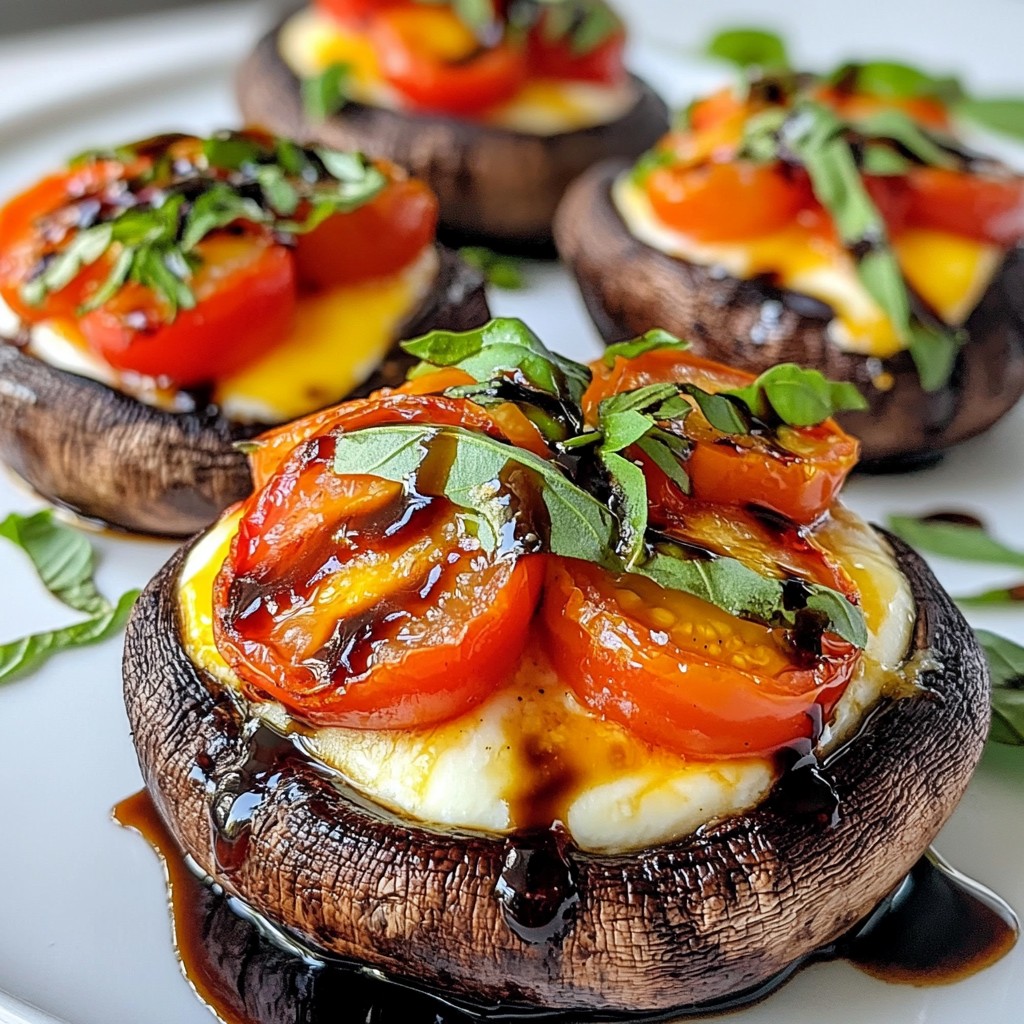 Caprese Stuffed Portobello Mushrooms Flavorful Delight