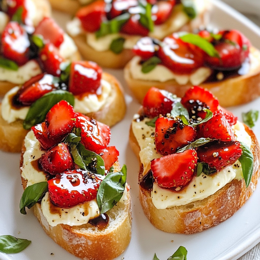 Strawberry Basil Brie Crostini Flavorful Appetizer