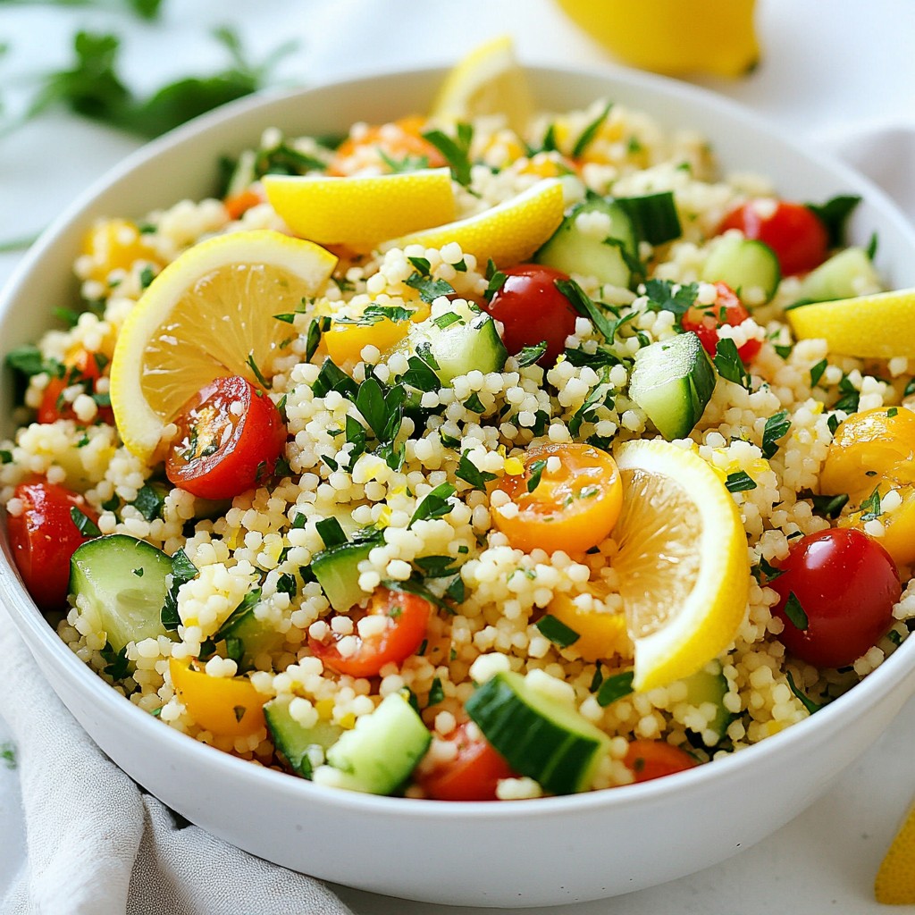 Lemon Herb Couscous Salad Fresh and Flavorful Dish