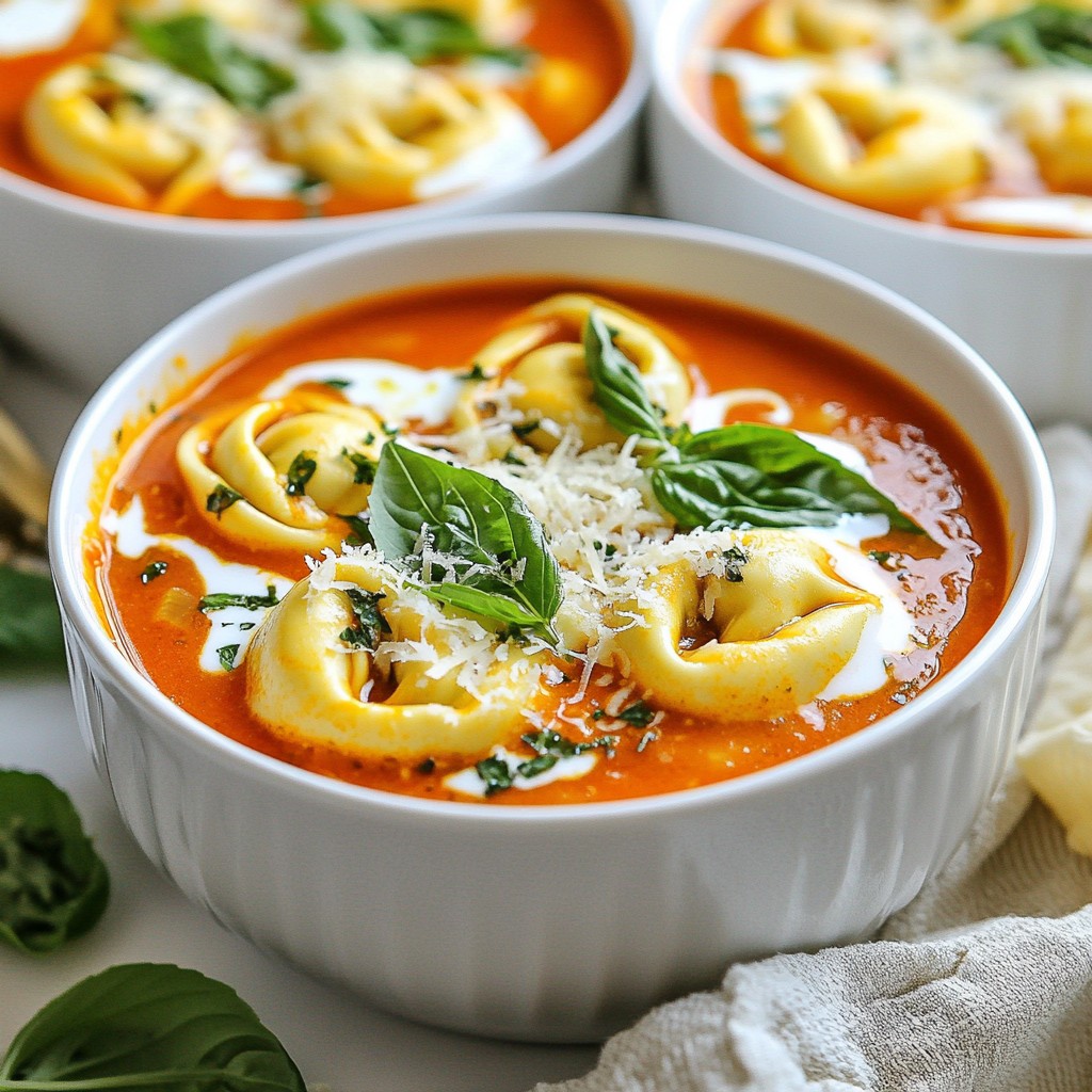 Creamy Tomato Basil Tortellini Soup One-Pot Wonder