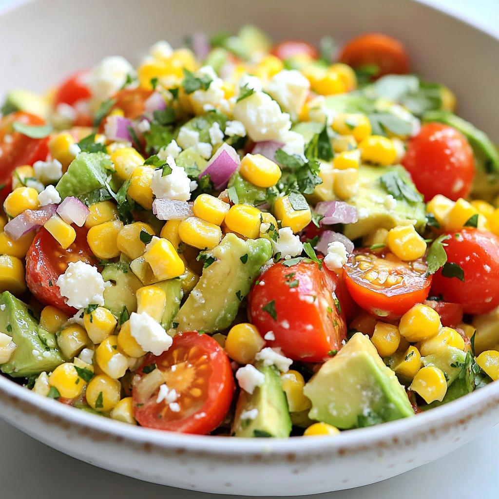 Avocado Corn Tomato Salad Fresh and Flavorful Meal