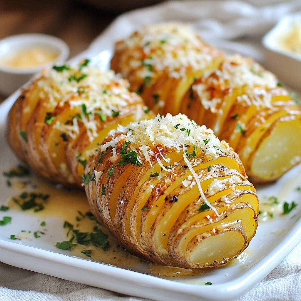 Garlic Parmesan Hasselback Potatoes Flavorful Delight